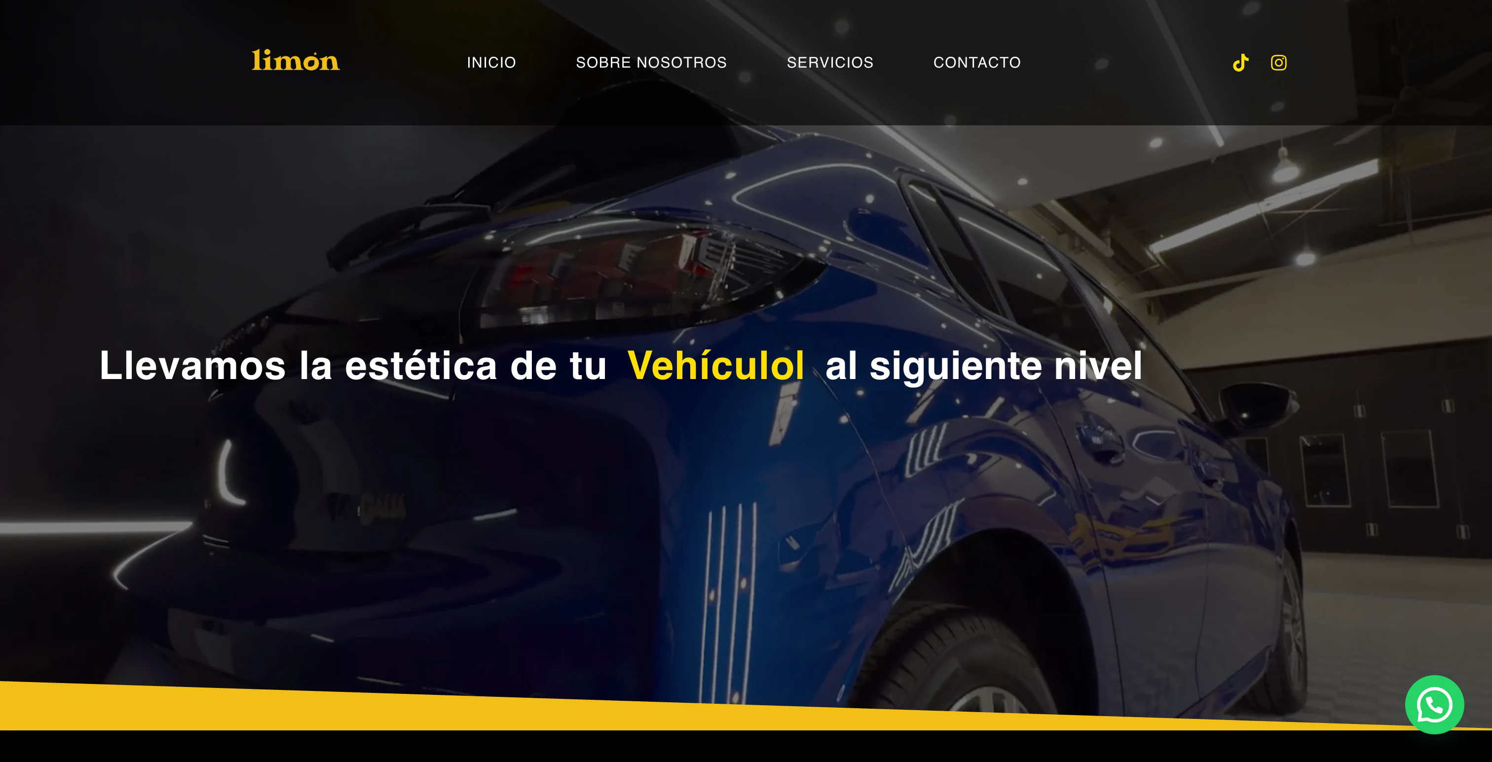 Sitio web de estética vehicular en La Plata, Limón Detail, vista escritorio