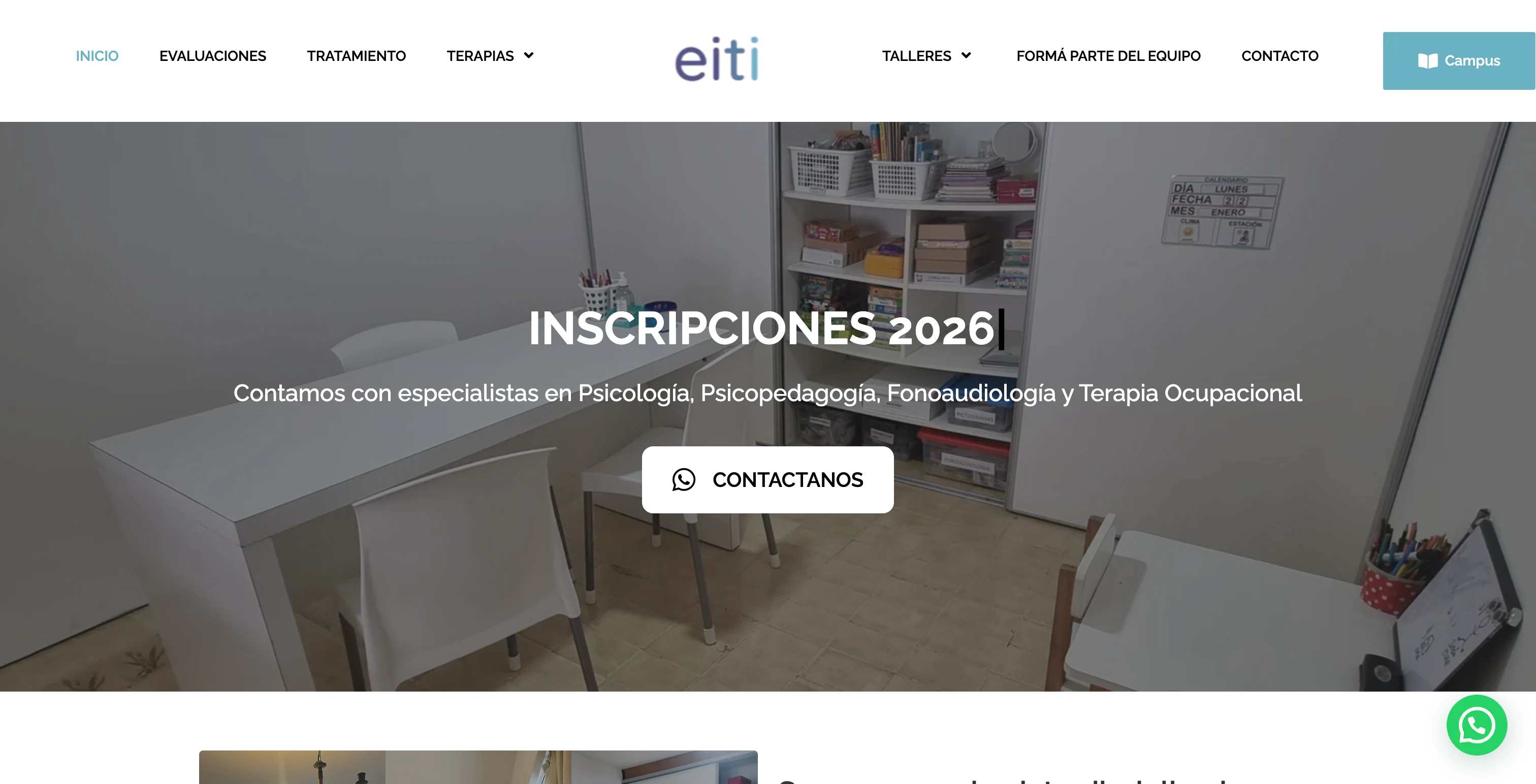 Sitio web de equipo interdisciplinario en Quilmes, Equipo EITI, vista escritorio